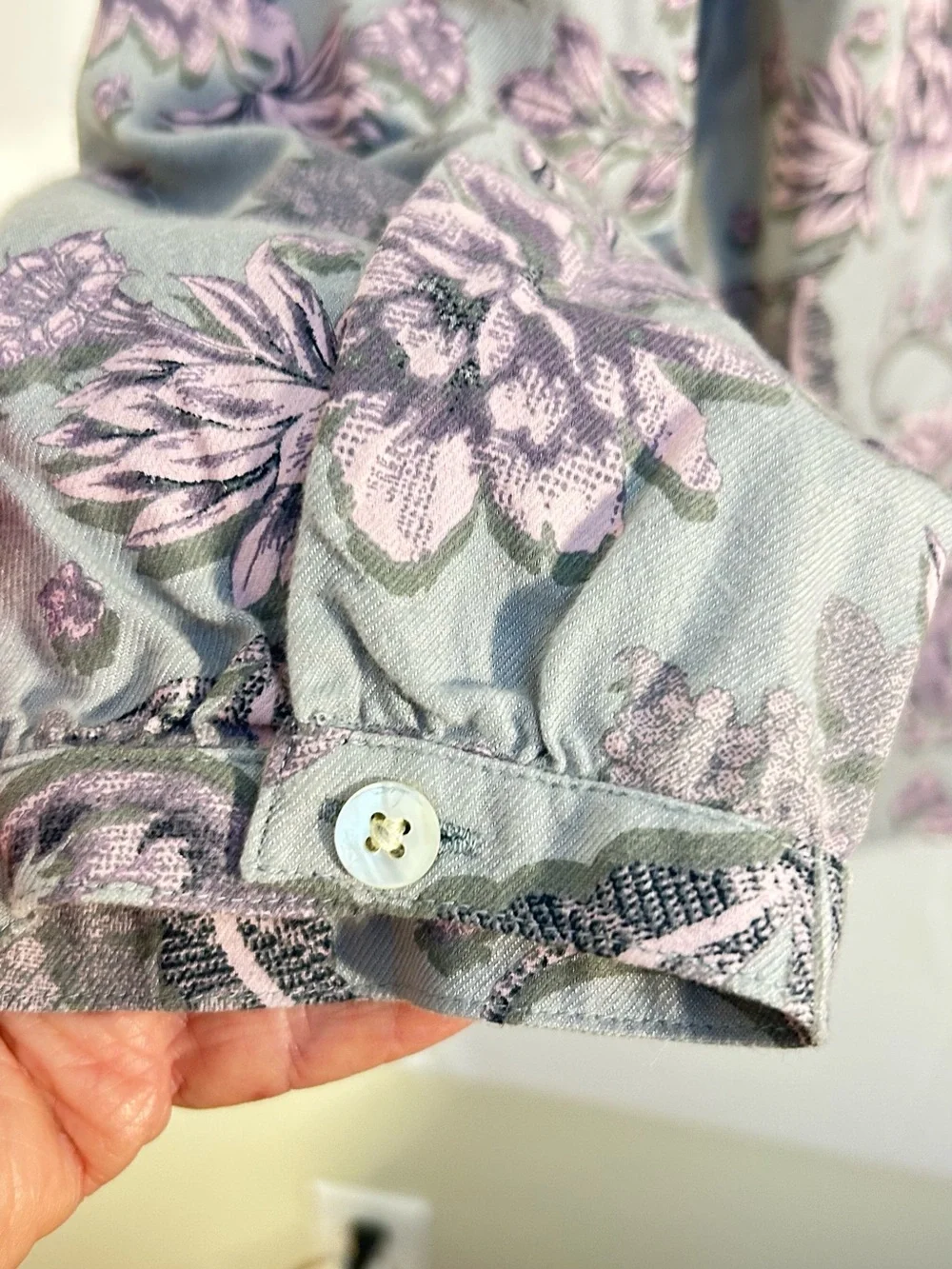 Soft Surroundings Lavender Paisley Lounge Pajama Set with Matching Wrap